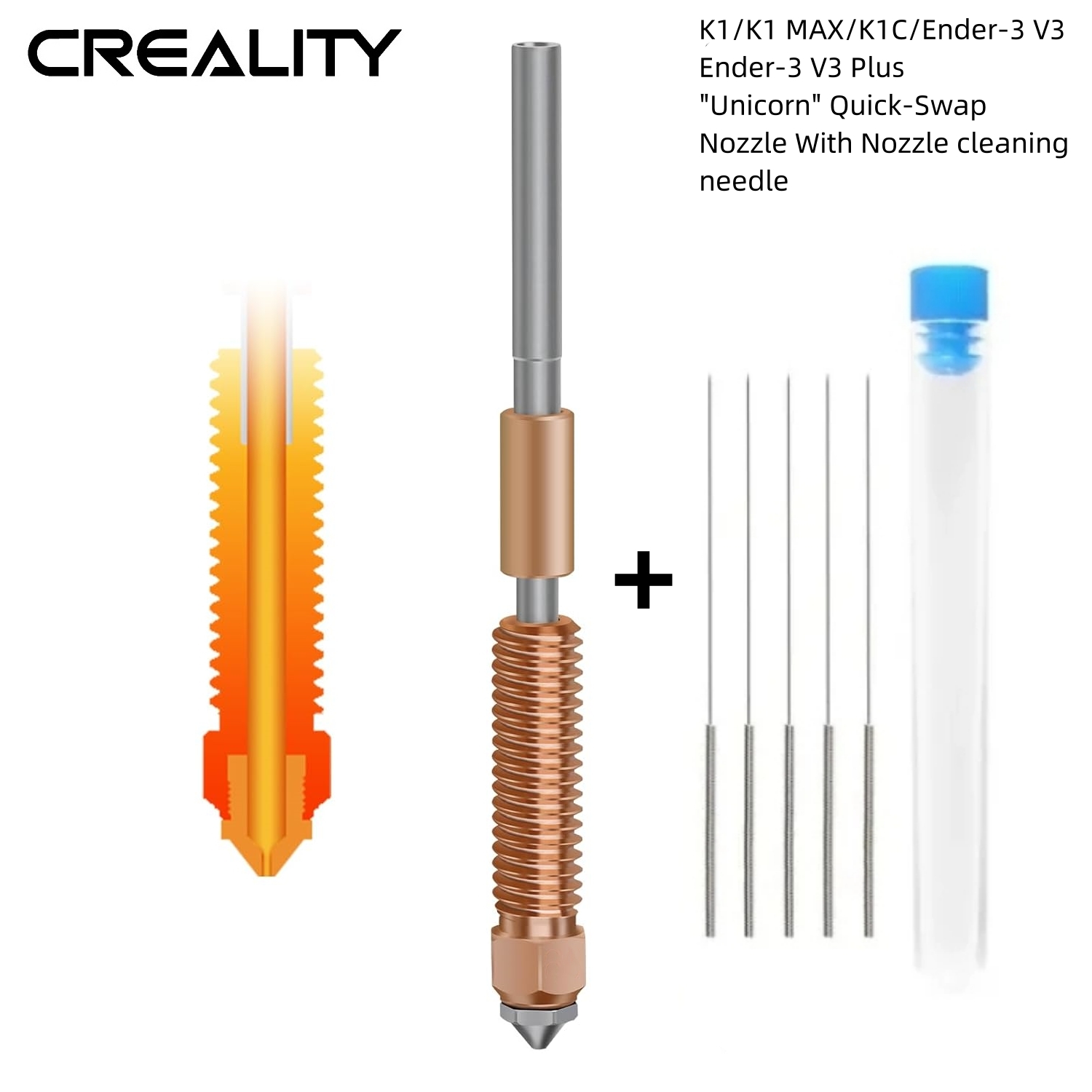 Creality Printer Ender 3 V3 - Creality K1C Nozzle Unicorn Quick Plug