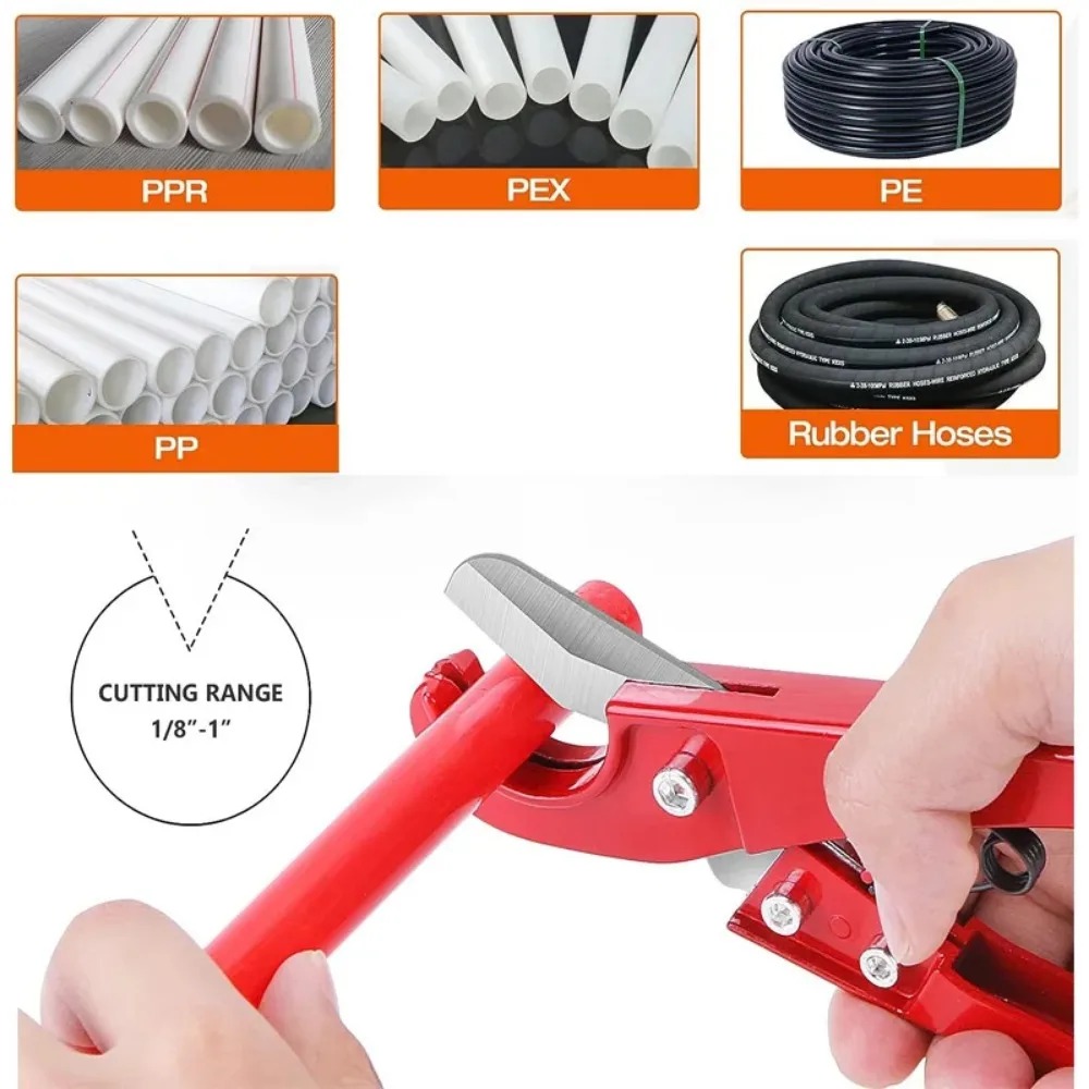 PU/PP/PE/PPR Hose Cutting Hand - Pipe Cutter Ratchet review and price