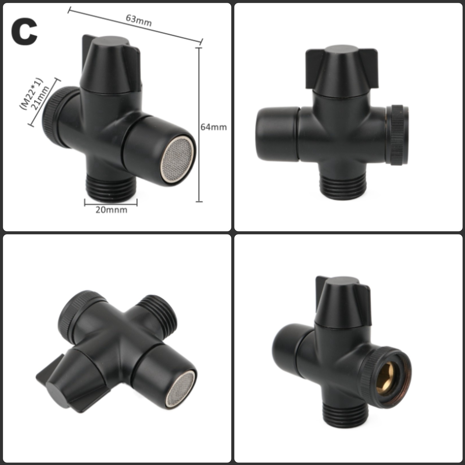 Black Brass Shower Arm Adapter - Shower Valve Cartridge review and price