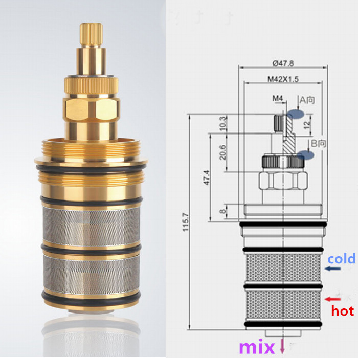 Brass Bath Shower Thermostatic - Shower Valve Cartridge review and price
